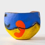 Ikhaya instika - dimension 10cm H x 14,5 cm W - Stoneware Blue and,Yellow. R2500